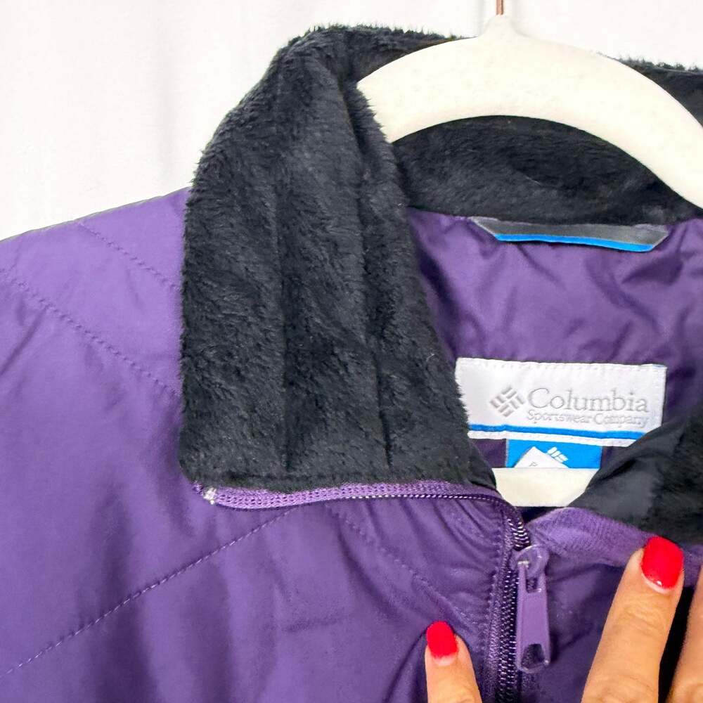 Columbia Sportswear Company Quilted Fleece-Lined Jacket Purple Size S - Picture 3 of 8